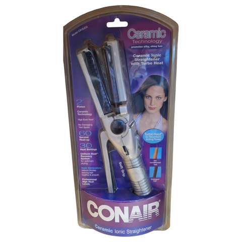 Conair Travel Iron 2-in-1, Travel Flat Iron for Clothes and Hair Straightener, Ceramic