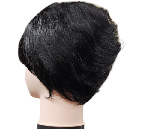 Pixie Wigs Pixie Cut Short Black Wavy Wigs