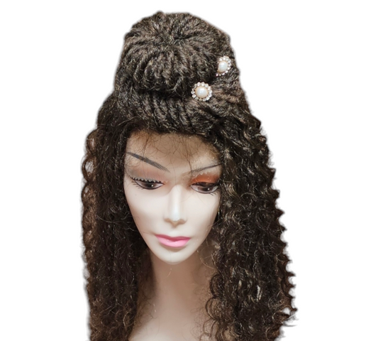 New Arrivals 2025 Goddess deadlock 28inch Elegant Up-do Wig