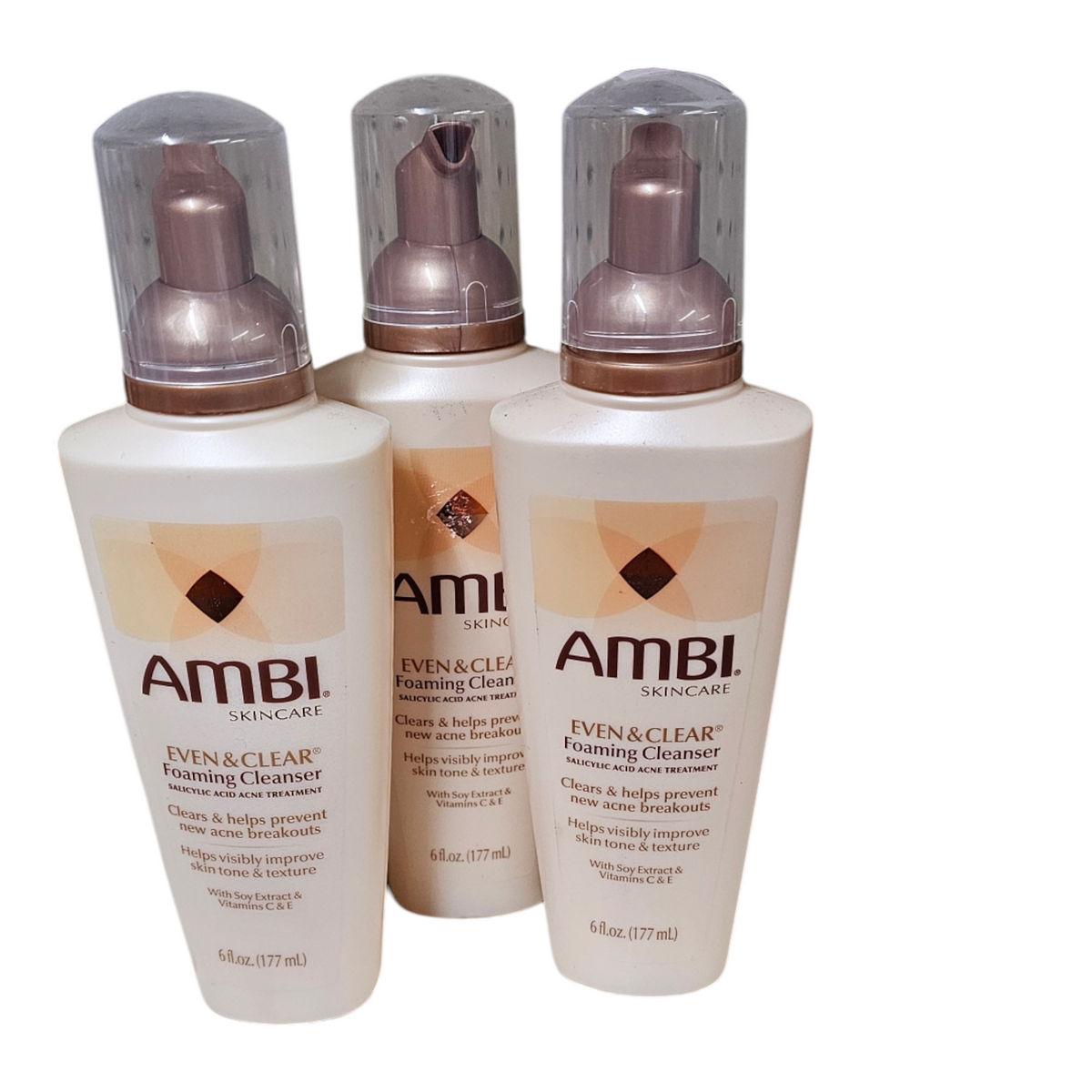 Ambi Even and Clear Foaming Cleanser (6oz) pack of 3