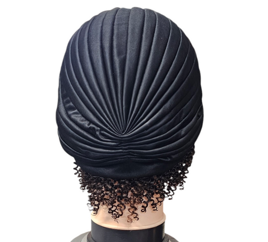 Deep Curl 100% Human Hair With A Head-Wrap  Attachment One Of The Kind Look Ever.