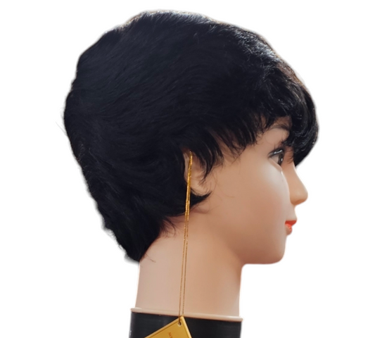 Pixie Wigs Pixie Cut Short Black Wavy Wigs