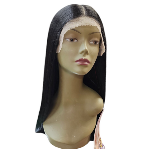 26 Inch Black Straight Wig for Women - Natural Looking Heat Resistant Adjustable