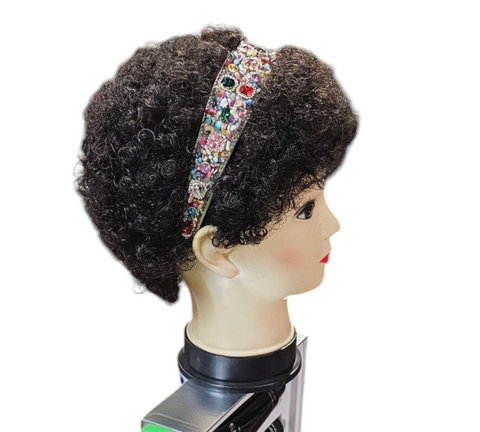 Short Pixie Cut Wigs for Women Kinky Curly Haircut Wig With Free Headband