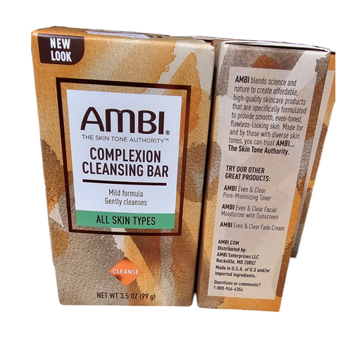 Ambi Skincare Bars Complexion Cleansing Bar, 3.5 Ounce (Pack of 3)