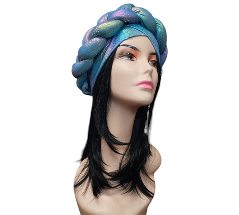 One Of The Kind Get Only From Our Store 16inches Layer Elegant Cut Auto Gele Already Made, Ready To Wear African Headtie